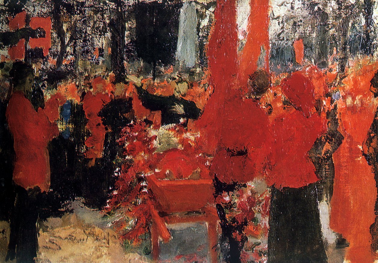 "Vallankumouksellisten hautajaiset, 1905", n. 1900-1930 tekijältä Ilya Efimovich Repin
