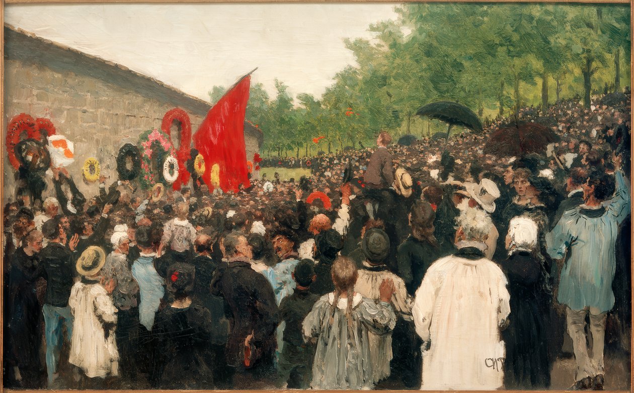 Vuosittainen mielenosoitus Communardien muurilla... tekijältä Ilya Efimovich Repin