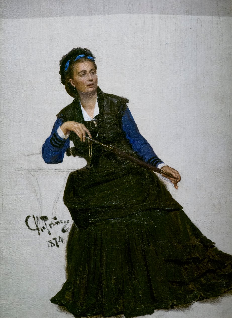 LADY LEIKKIMINEN SIENVARJONAAN tekijältä Ilya Efimovich Repin