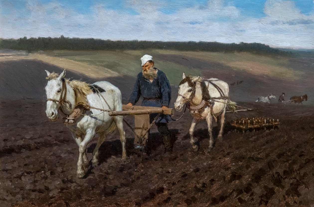 LEON TOLSTOI LABOURANT tekijältä Ilya Efimovich Repin