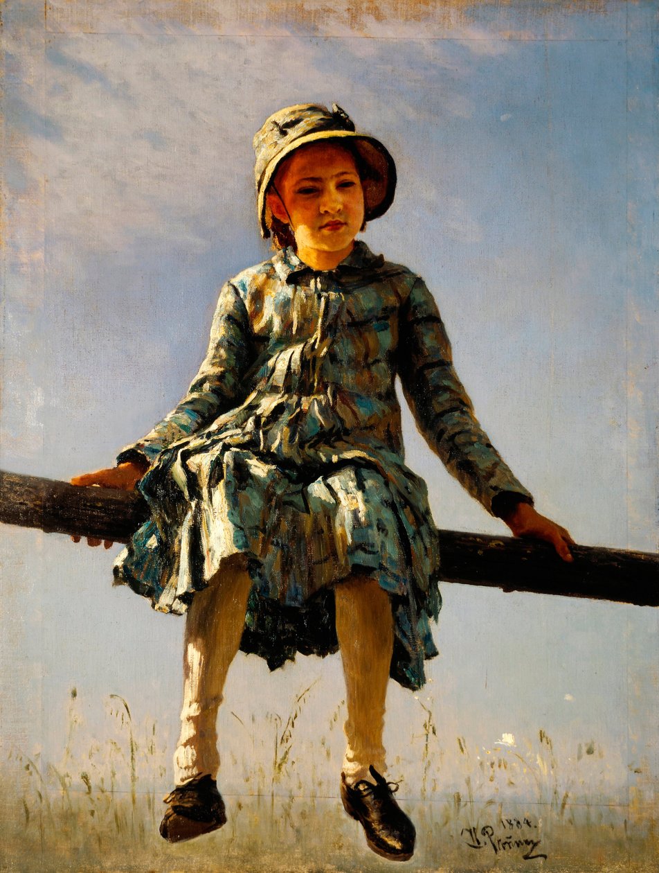 Sudenkorento. Taiteilijan tyttären muotokuva. Ilja Jefimovitš Repinin (Ilia Repin) (1844-1930) maalaus öljy kankaalle tekijältä Ilya Efimovich Repin