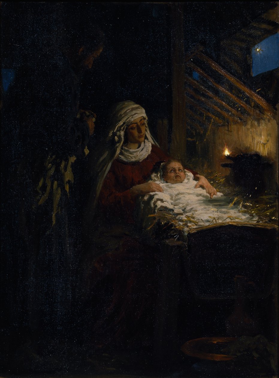 Syntymä, 1890 tekijältä Ilya Efimovich Repin