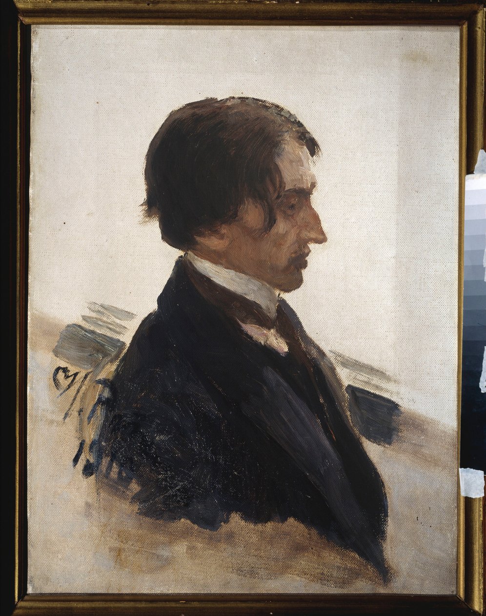 Taiteilija Isaak Brodsky (Brodsky) (1883-1939) muotokuva. Ilja Repinin (Ilia Repin) (1844-1930) maalaus öljy kankaalle tekijältä Ilya Efimovich Repin
