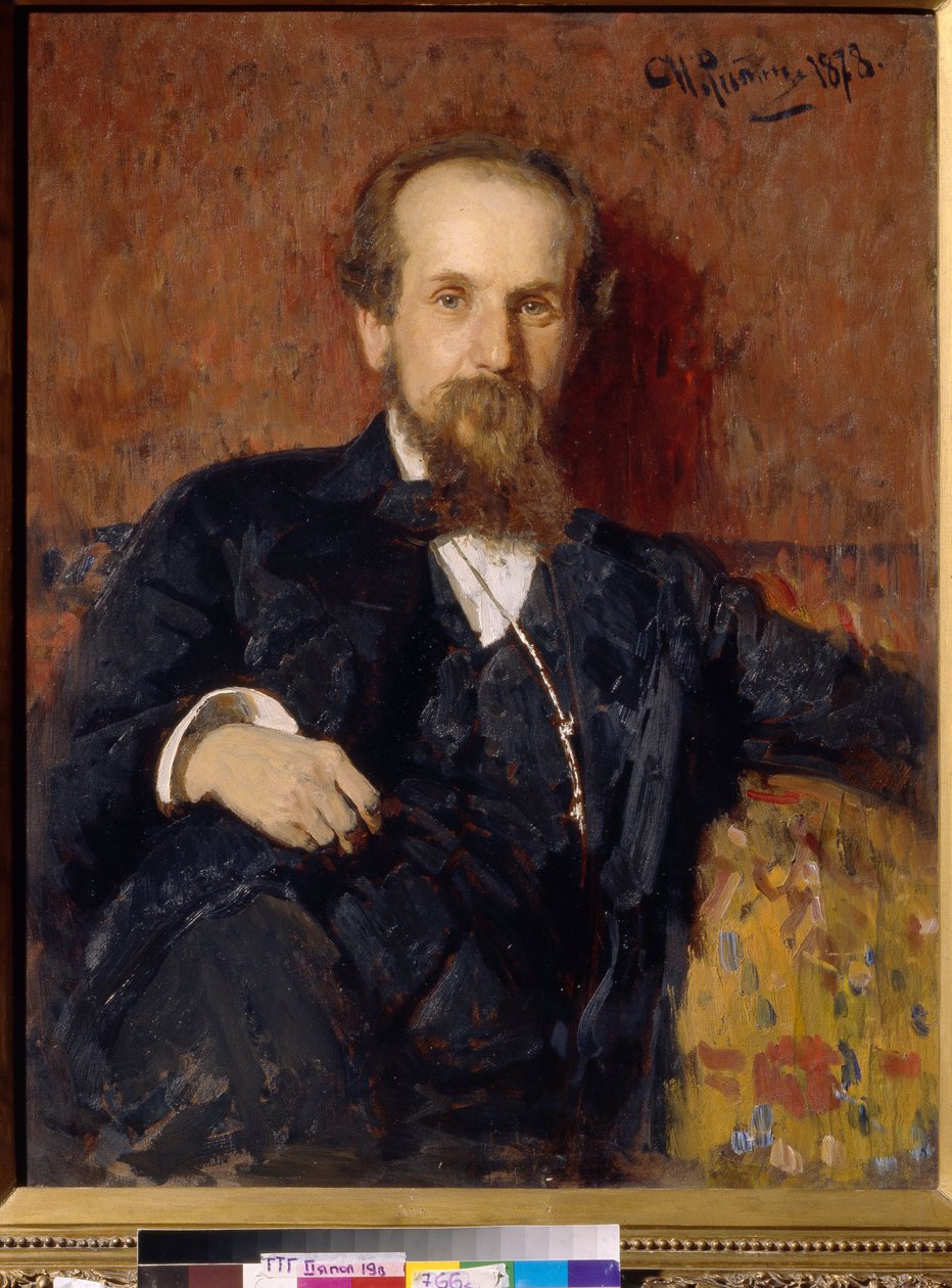 Taiteilijan muotokuva Pavel Petrovich Chistyakov (Tchistiakov) (1832-1919) (Taiteilija P. P. Chistyakovin muotokuva). Peintre de Ilja Jefimovitš Repin (Ilia Repine) (1844-1930), huile sur toile tekijältä Ilya Efimovich Repin