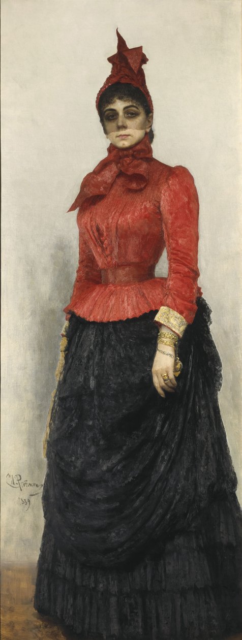 Paronitar Varvara Ikskul von Hildenbandtin muotokuva 1850-1928, 1889 tekijältä Ilya Efimovich Repin