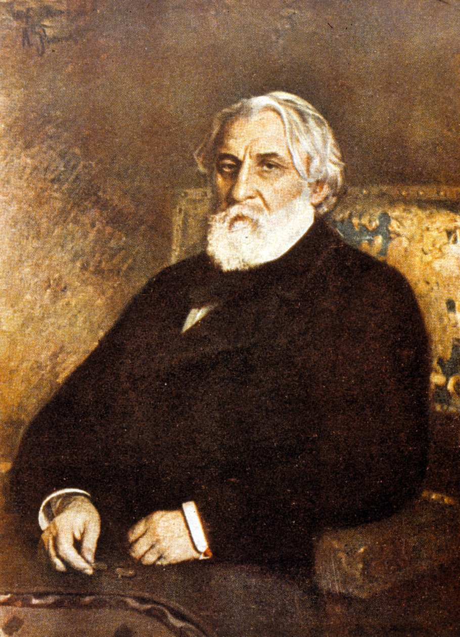 Ivan Sergeevich Turgenevin (1818-83) muotokuva (öljy kankaalle) tekijältä Ilya Efimovich Repin