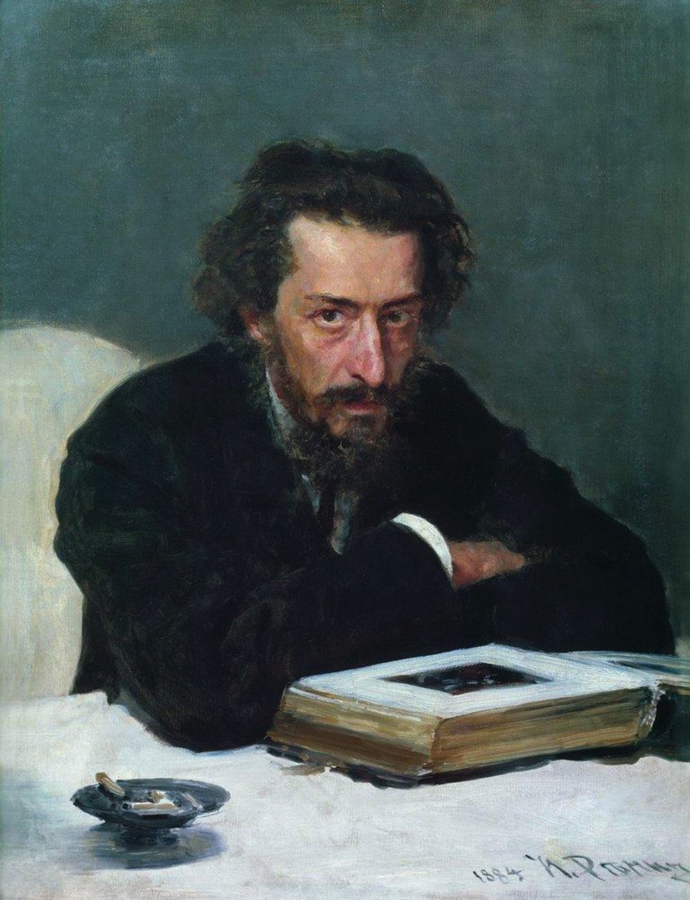 Säveltäjä Pavel Ivanovich Blarambergin muotokuva, 1884 tekijältä Ilya Efimovich Repin