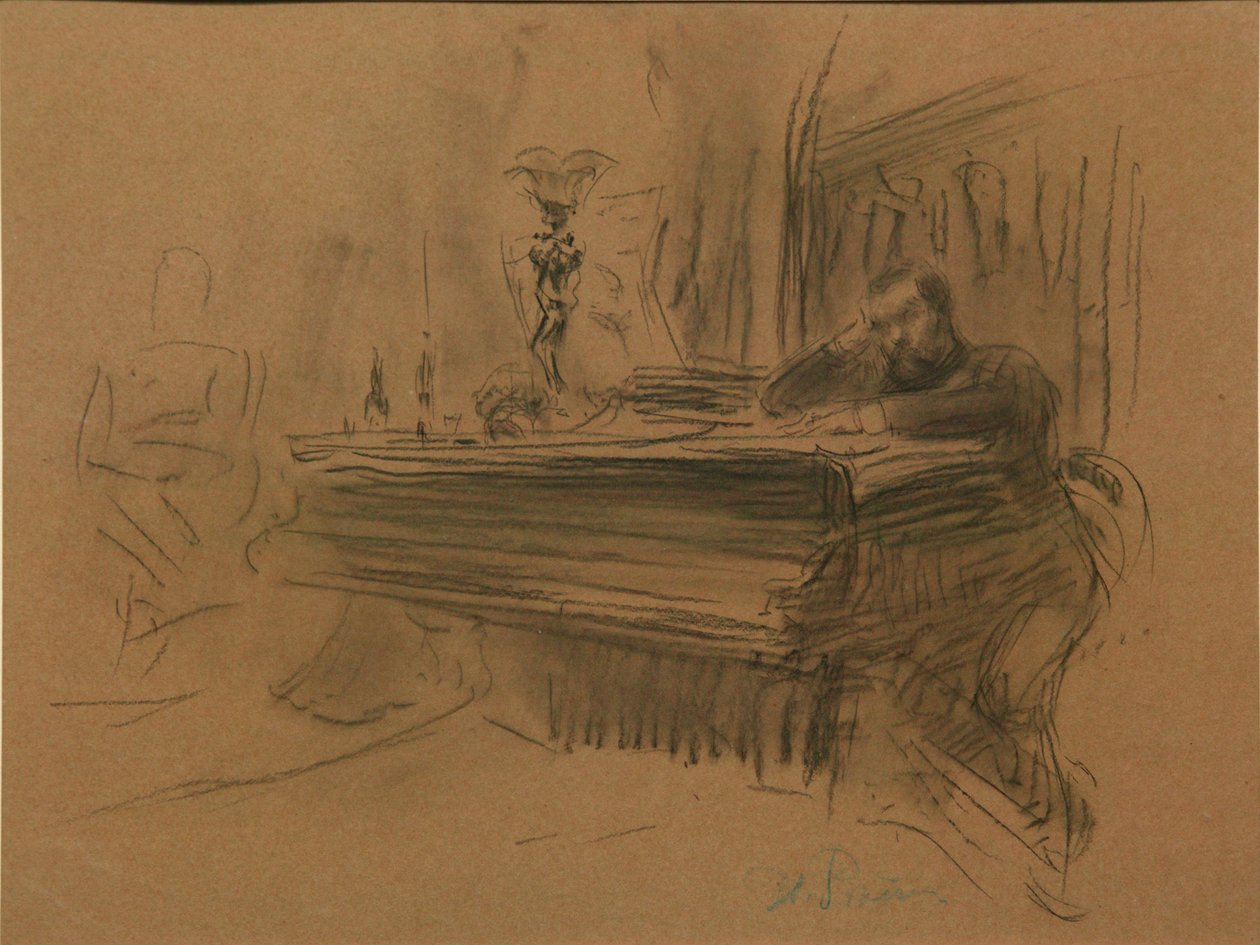 Muotokuva säveltäjä Aleksei Fedorovitš Kalista, 1906 tekijältä Ilya Efimovich Repin