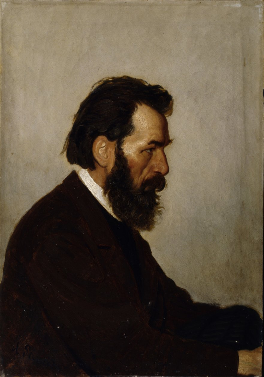 Arkkitehti Aleksei Ivanovitš Shevtsovin muotokuva, 1869 tekijältä Ilya Efimovich Repin