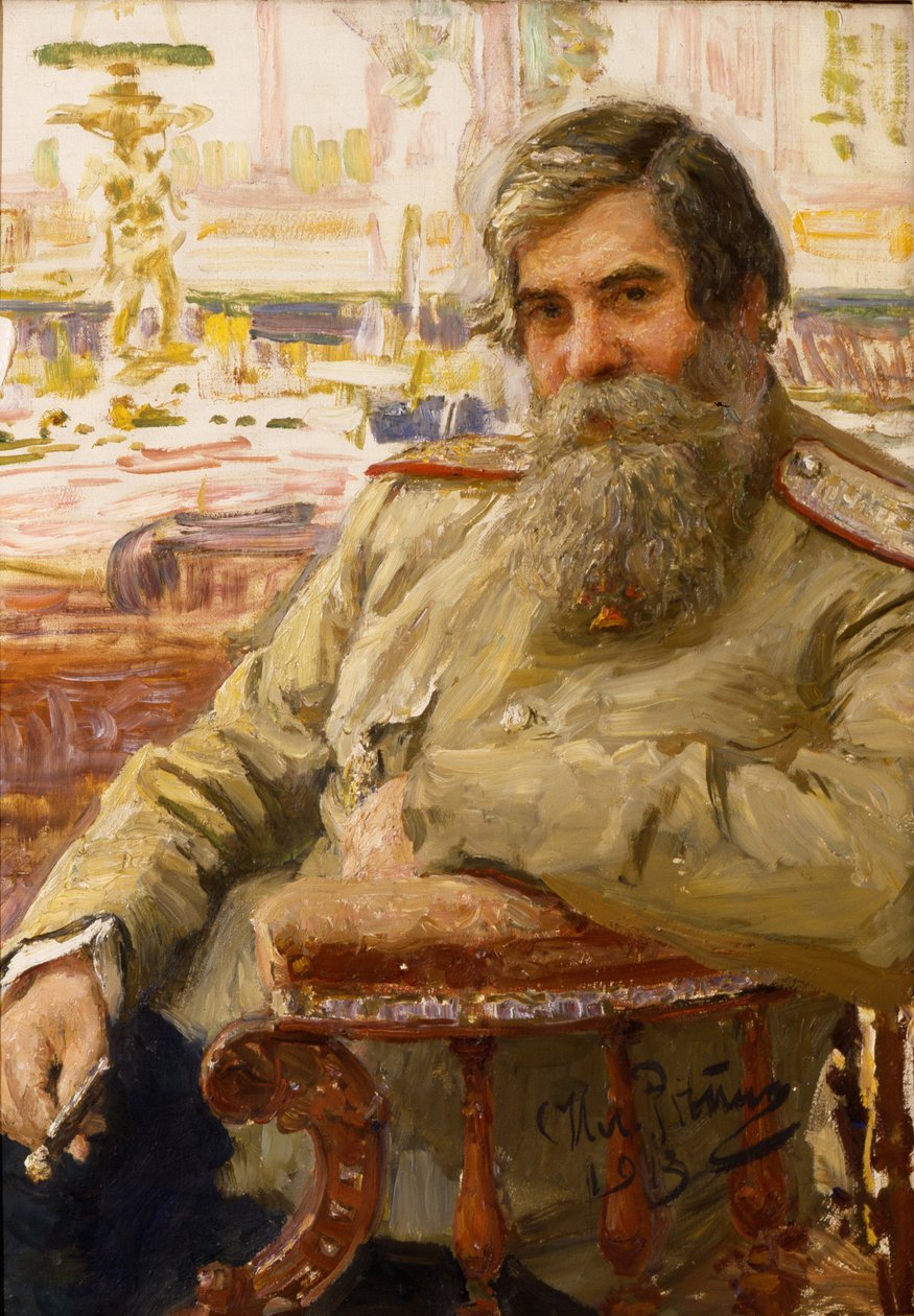 Neurofysiologin ja psykiatrin Vladimir Bekhterevin muotokuva 1857-1927, 1913 tekijältä Ilya Efimovich Repin