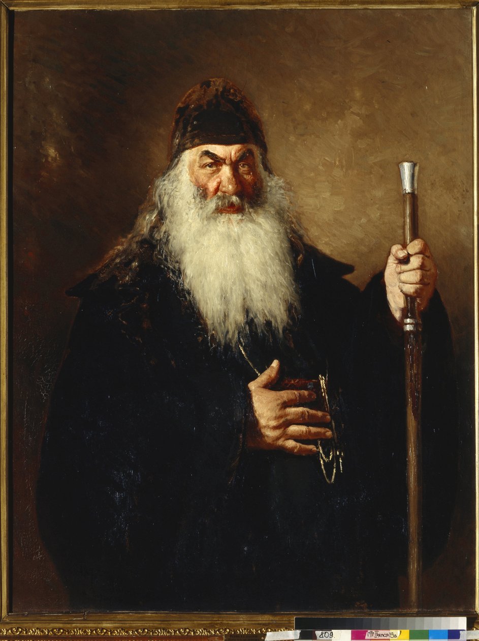 Protodiacre - Protodeacon - Repin, Ilja Jefimovitš (1844-1930) - 1877 - Öljy kankaalle - 124x96 - Valtion Tretjakovin galleria, Moskova tekijältä Ilya Efimovich Repin