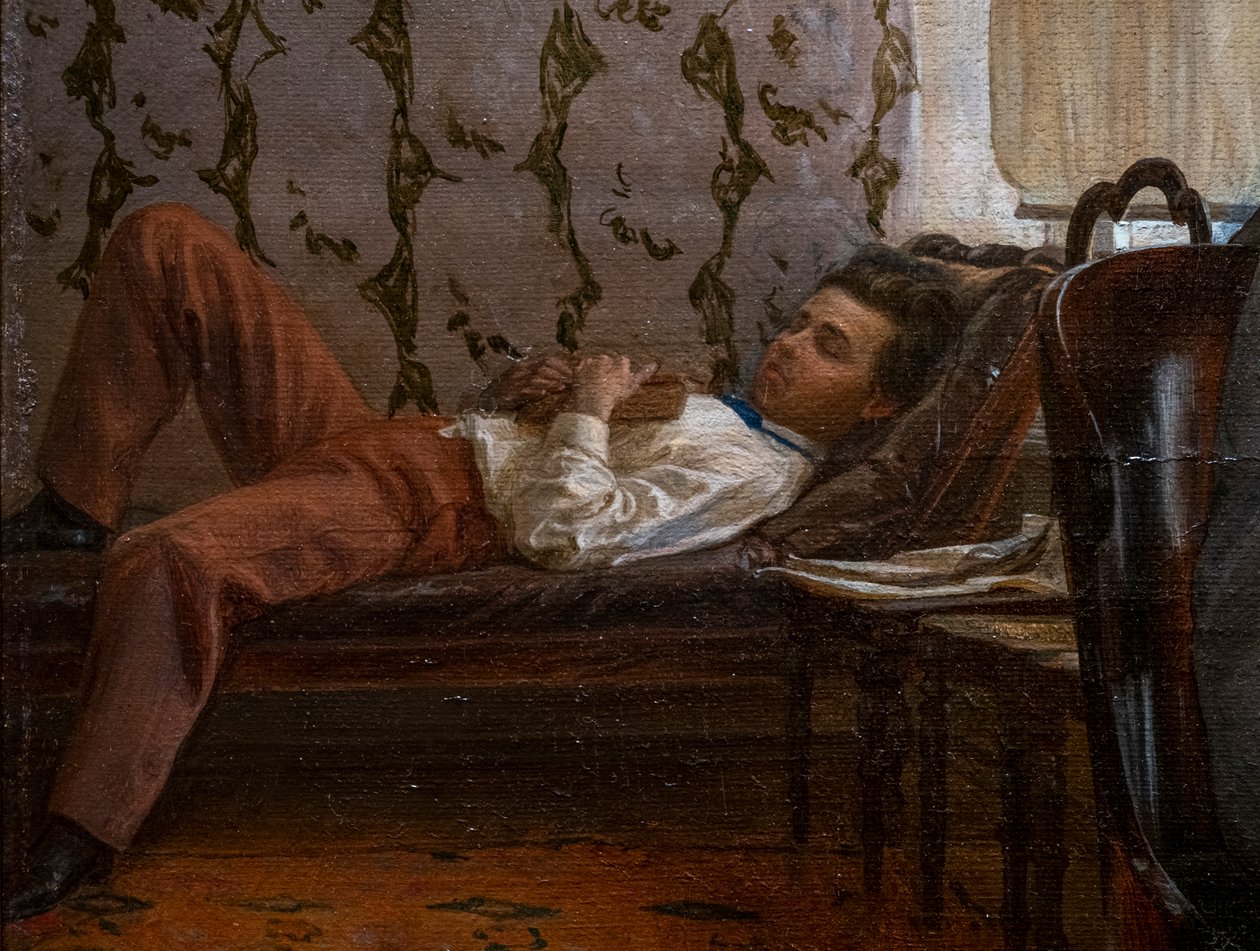 OPISKELIJAT VALMISTUVAT KOKEEEN (yksityiskohta) tekijältä Ilya Efimovich Repin