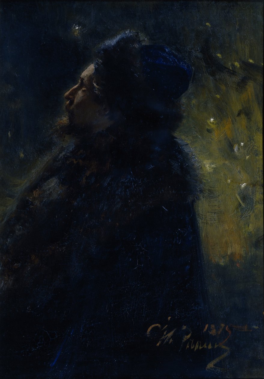 Sadko. Taiteilija Victor Vasnetsovin muotokuva 1848-1926, 1875 tekijältä Ilya Efimovich Repin