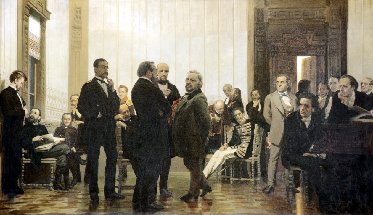 Slaavilaiset säveltäjät, 1871-1872 tekijältä Ilya Efimovich Repin
