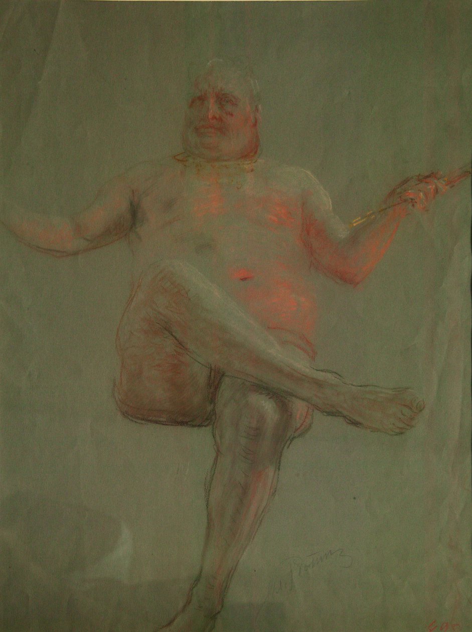 Study for Get Thee Hence, Saatana!, 1890-luku tekijältä Ilya Efimovich Repin