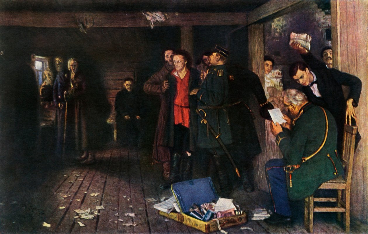 "Propagandistin pidätys", 1880-1889, 1965. tekijältä Ilya Efimovich Repin