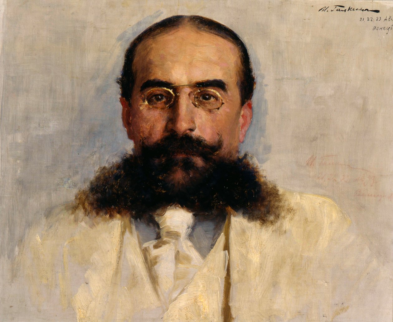 Vladimir I. Nemirovich-Danchenkon muotokuva 1858-1943, 1899. tekijältä Ilya Savvich Galkin