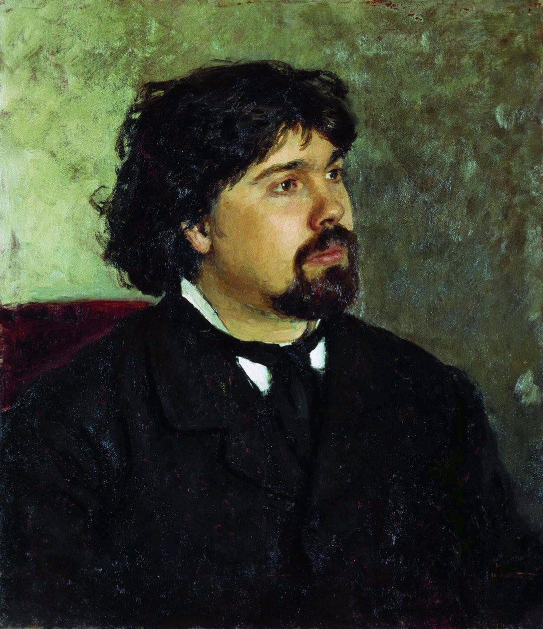 Taiteilija Vasili Surikovin muotokuva, 1848-1916, 1885. tekijältä Ilya Efimovich Repin