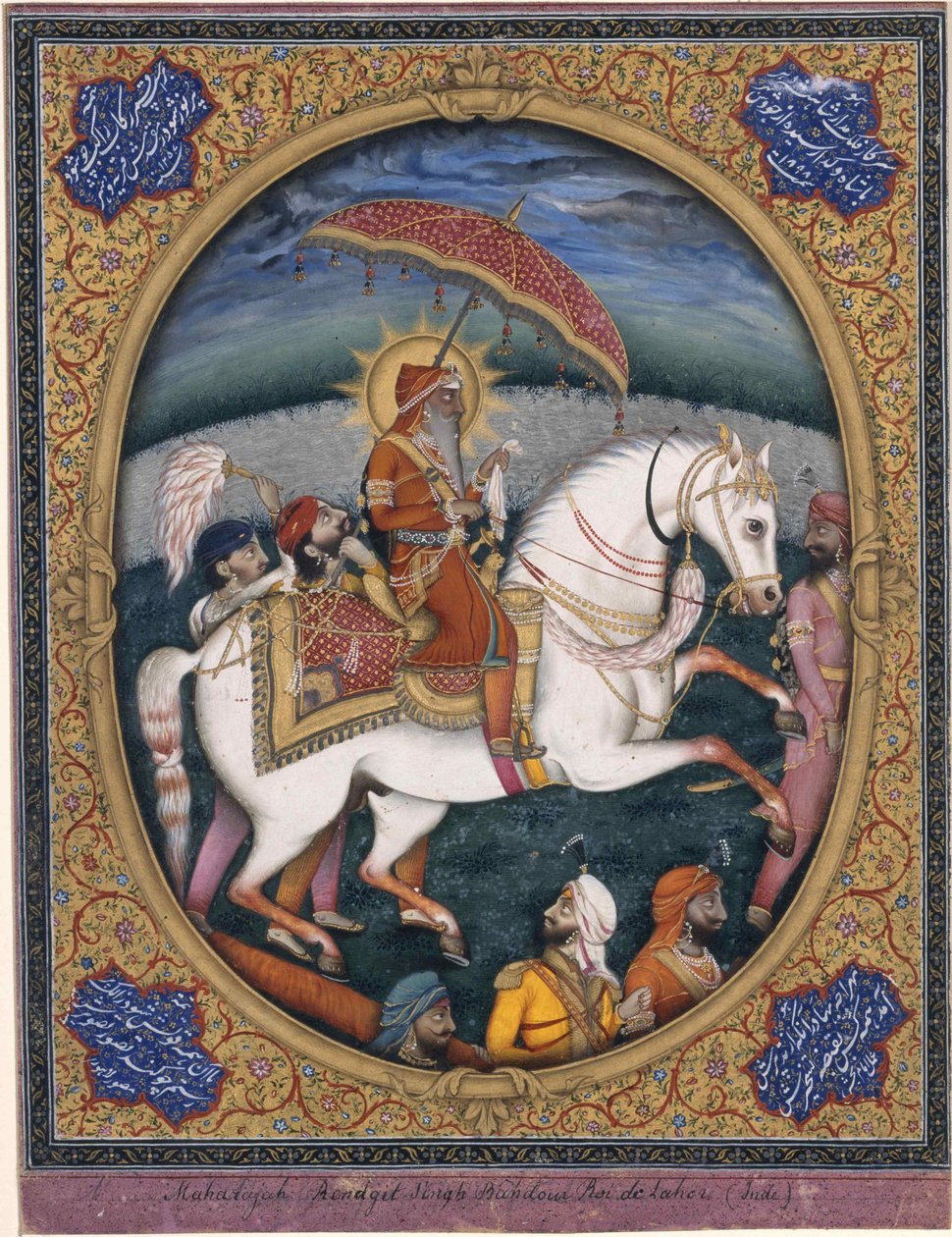 Maharaja Ranjit Singh, 1841. tekijältä Imam Bakhsh Lahori