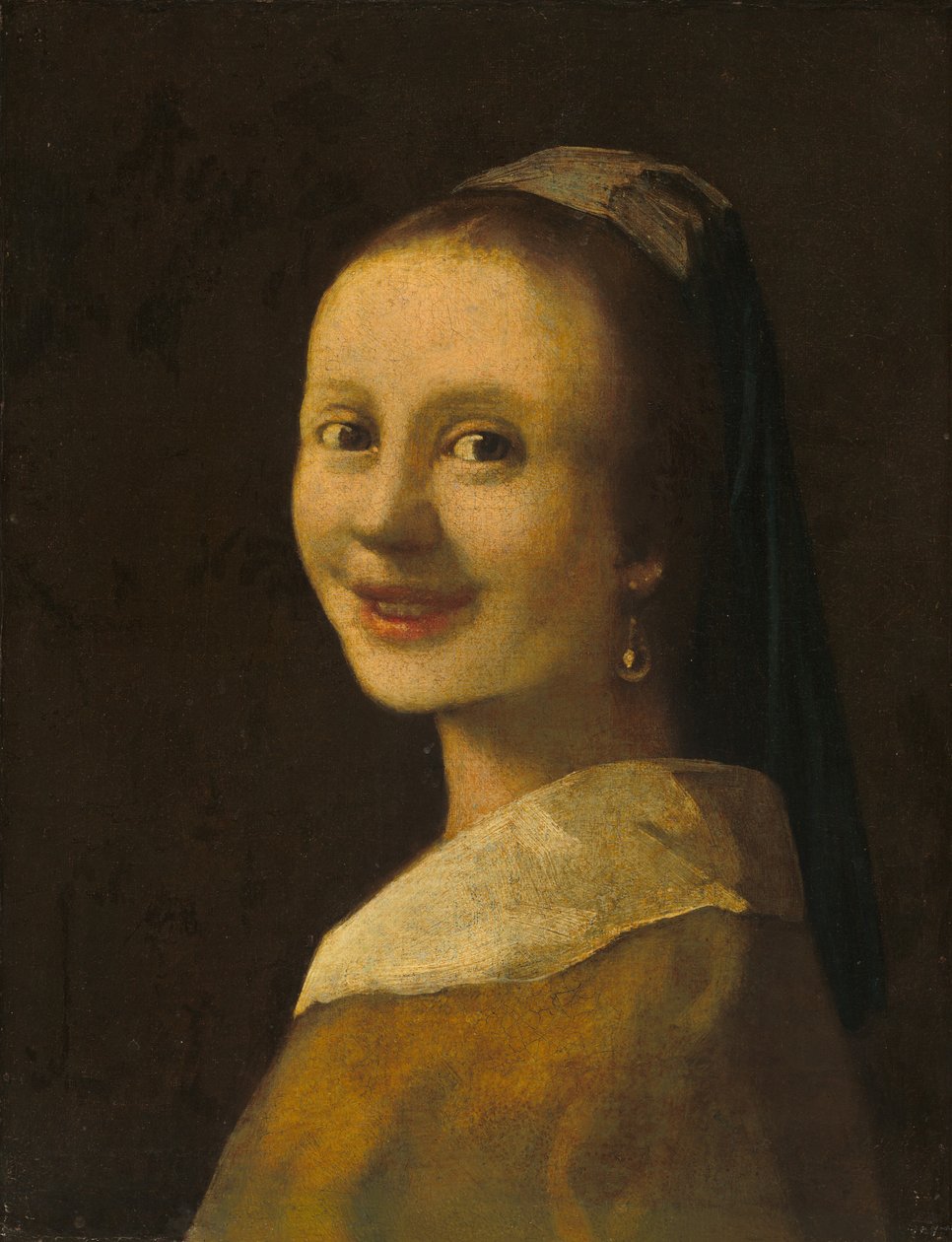 Hymyilevä tyttö tekijältä Imitator of Johannes Vermeer