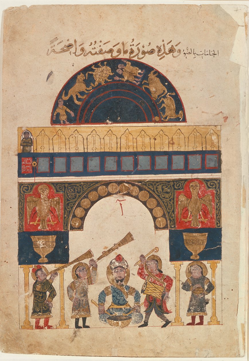 Intialainen astrologinen kartta, joka kuvaa itäisen horoskoopin merkkejä, 1850 tekijältä Indian School