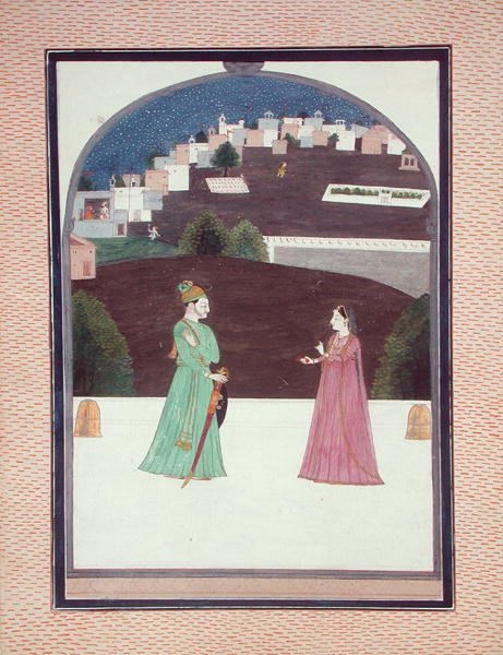Marraskuu: Kokous, Baramasa, Pahari School, Himachal Pradesh tekijältä Indian School