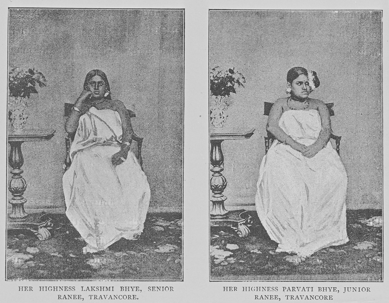 Kaksi Travancoren Rania tekijältä Indian photographer