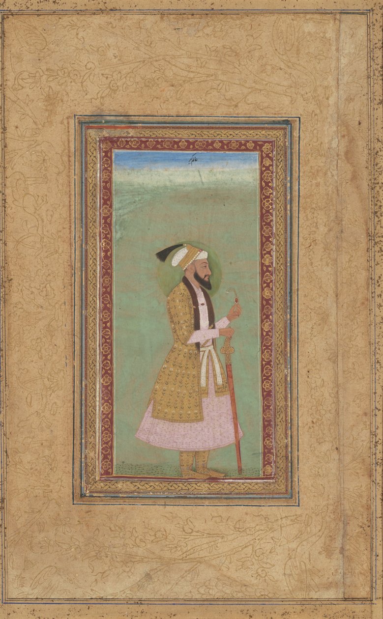 Muotokuva prinssistä rubiinin kanssa tekijältä Indian 18th Century