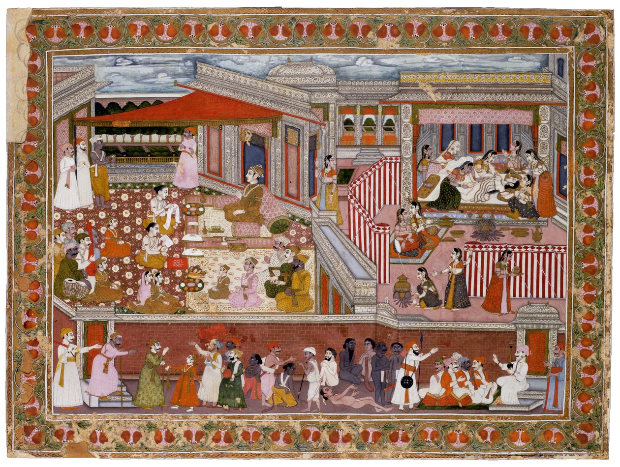 Syntymä palatsissa, 1760-1770 tekijältä Indian Art