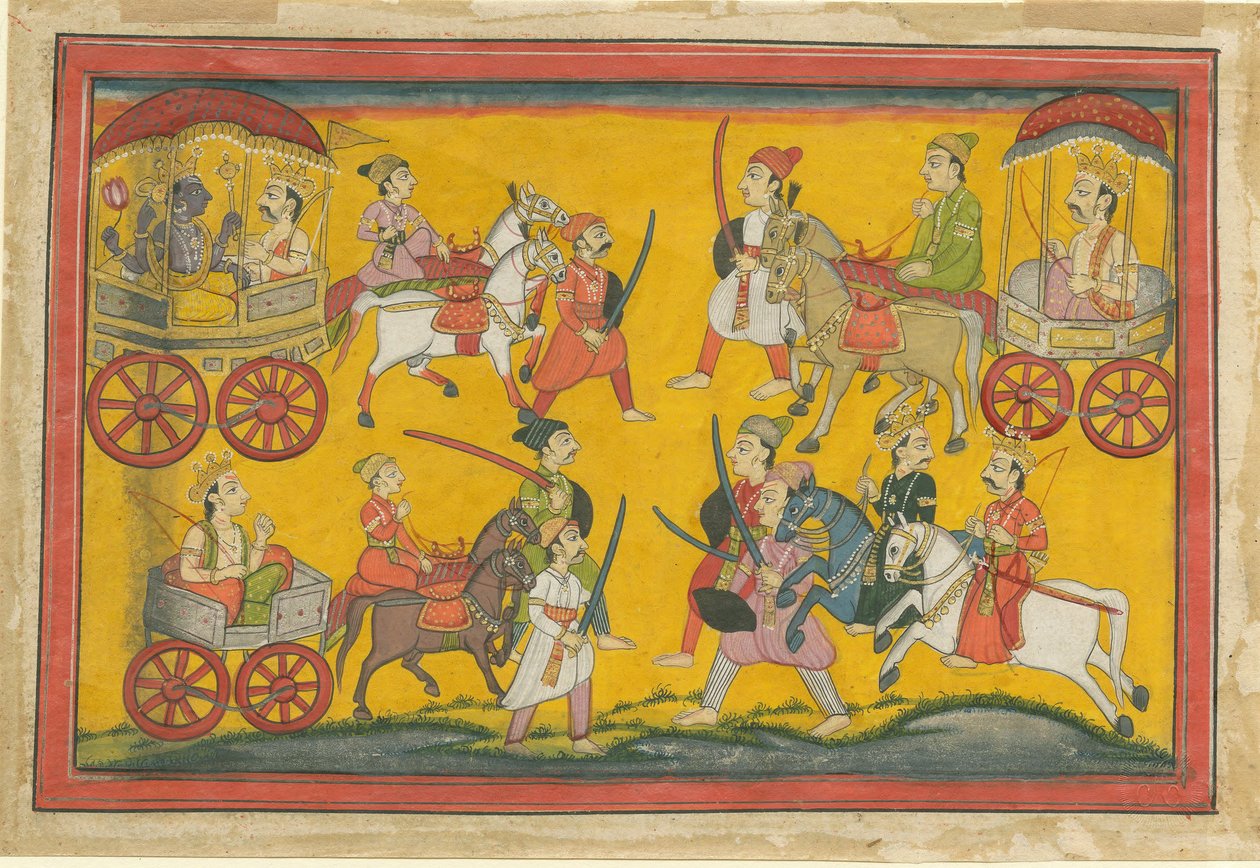 Vishnu-kulkue, n. 1755 tekijältä Indian Art