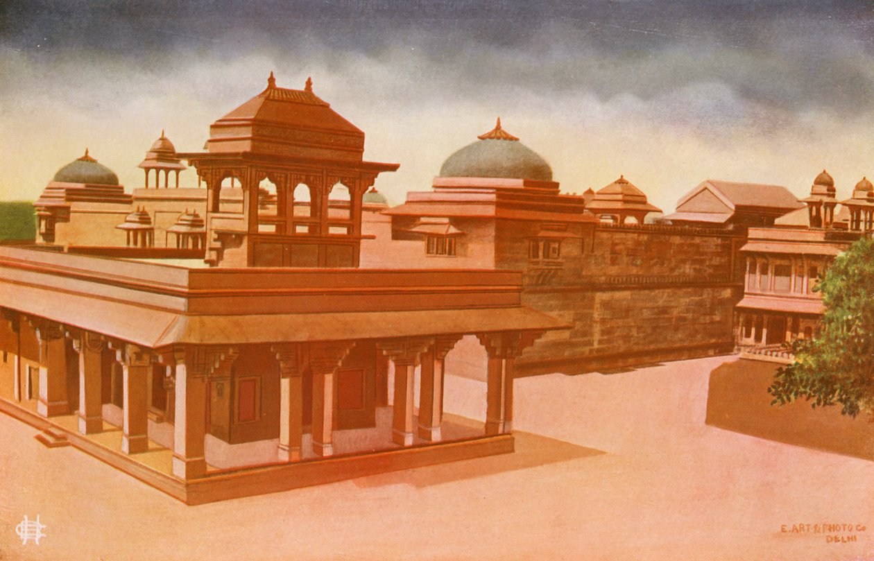 Agra: Jodhbain ja Bibi Mariamin palatsit (värikuva). tekijältä Indian photographer