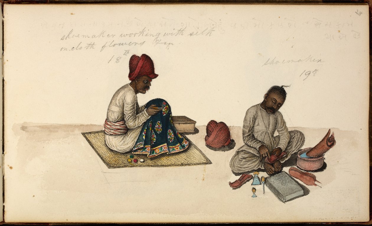 Lisätä. Tai. 1539, suutari ja kirjonta tekijältä Indian School