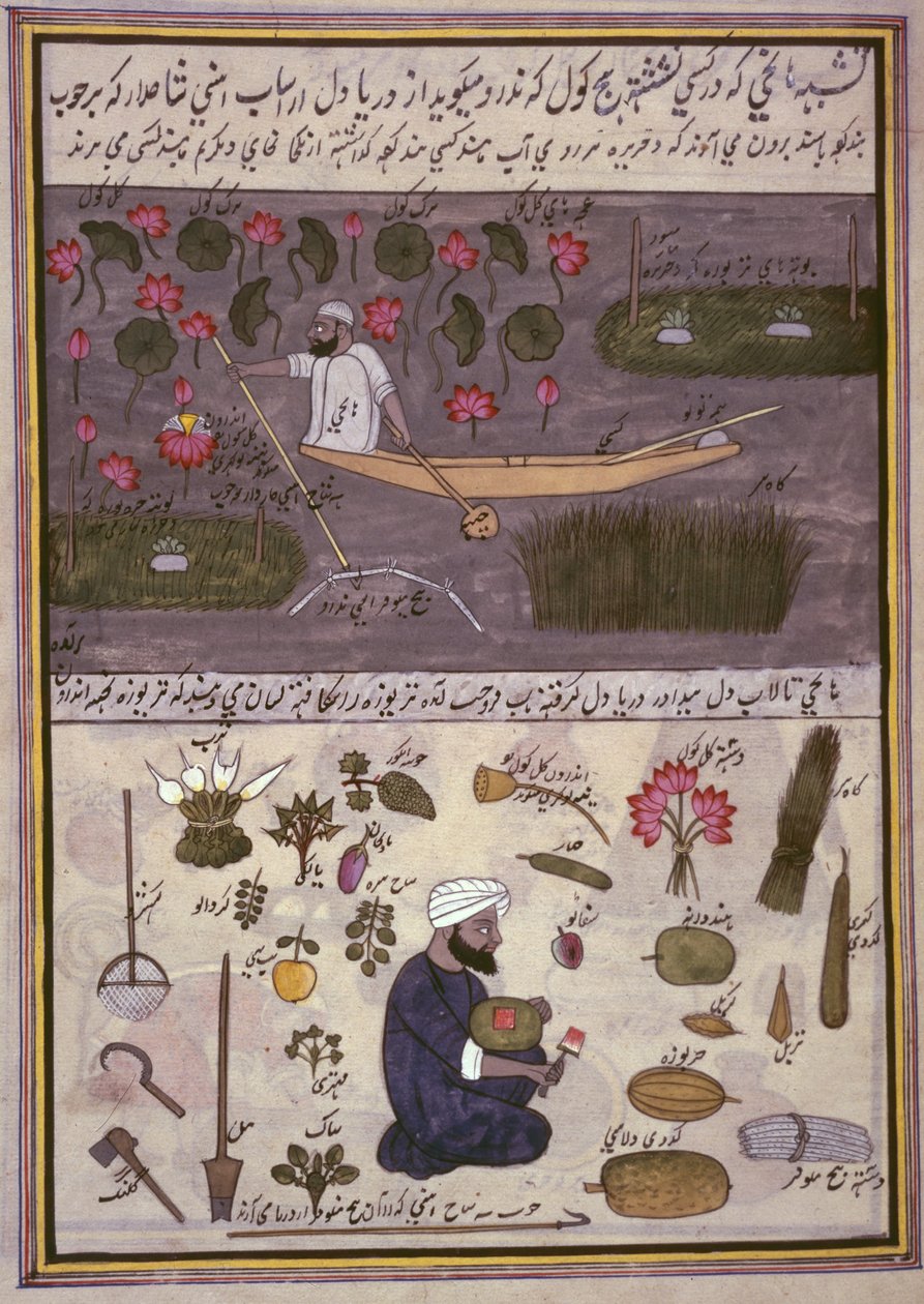 "Album of Kashmiri trades", n. 1860 (akvarelli paperille) tekijältä Indian School