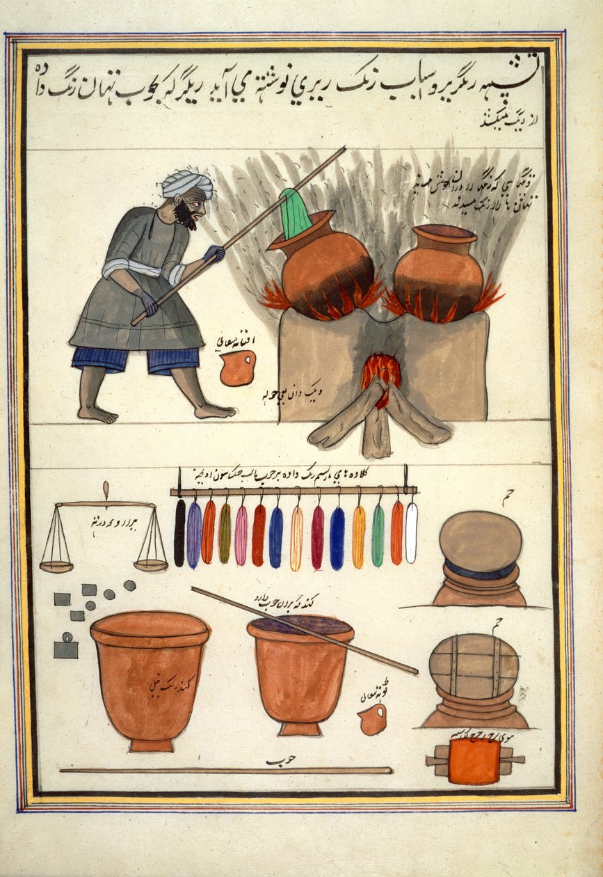 "Album of Kashmiri trades", n. 1860 (akvarelli paperille) tekijältä Indian School