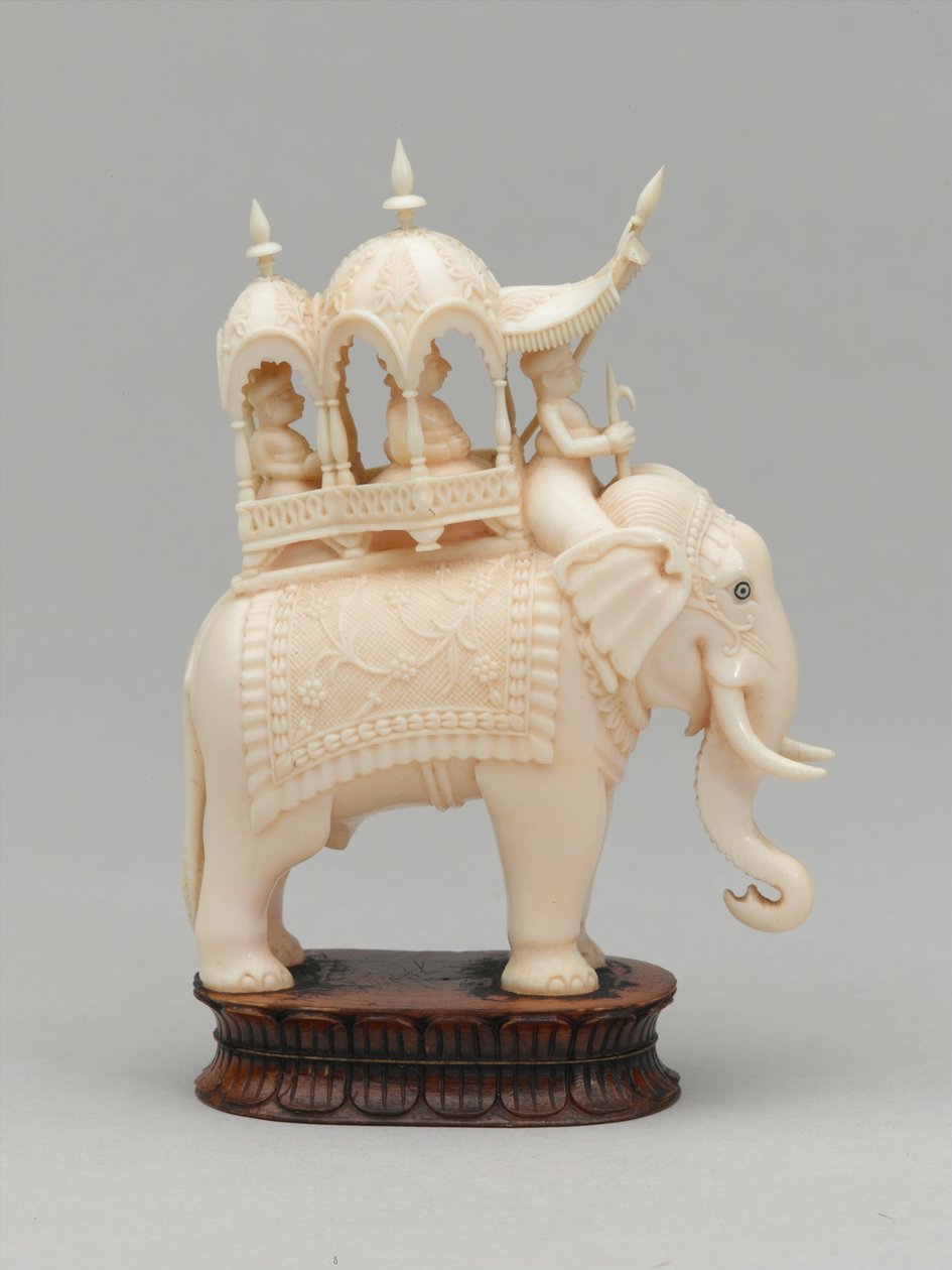 Musta kuningas, shakkinappula, Intia, 1820 noin tekijältä Indian School