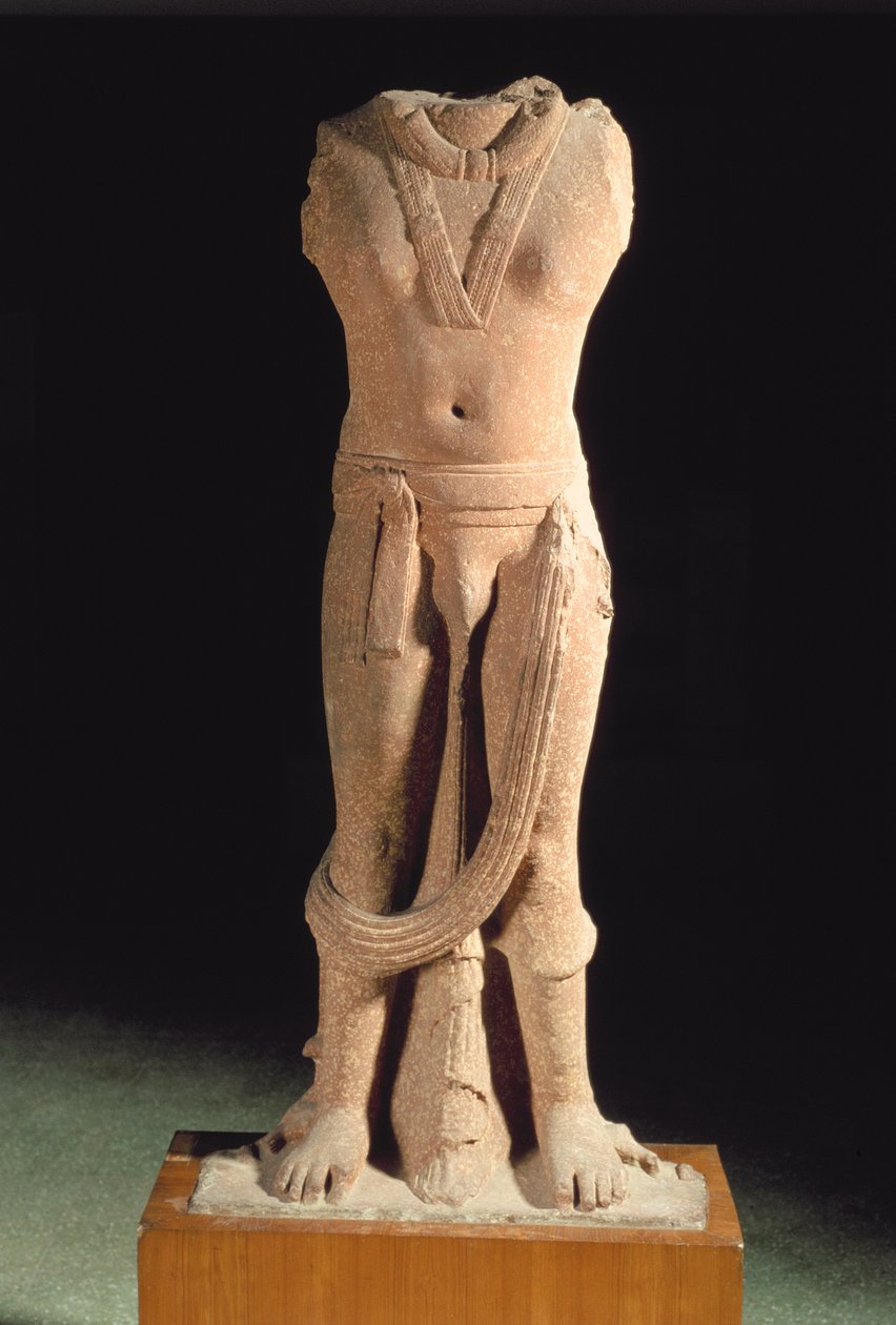 Bodhisattva, Mathura (punainen hiekkakivi) tekijältä Indian School