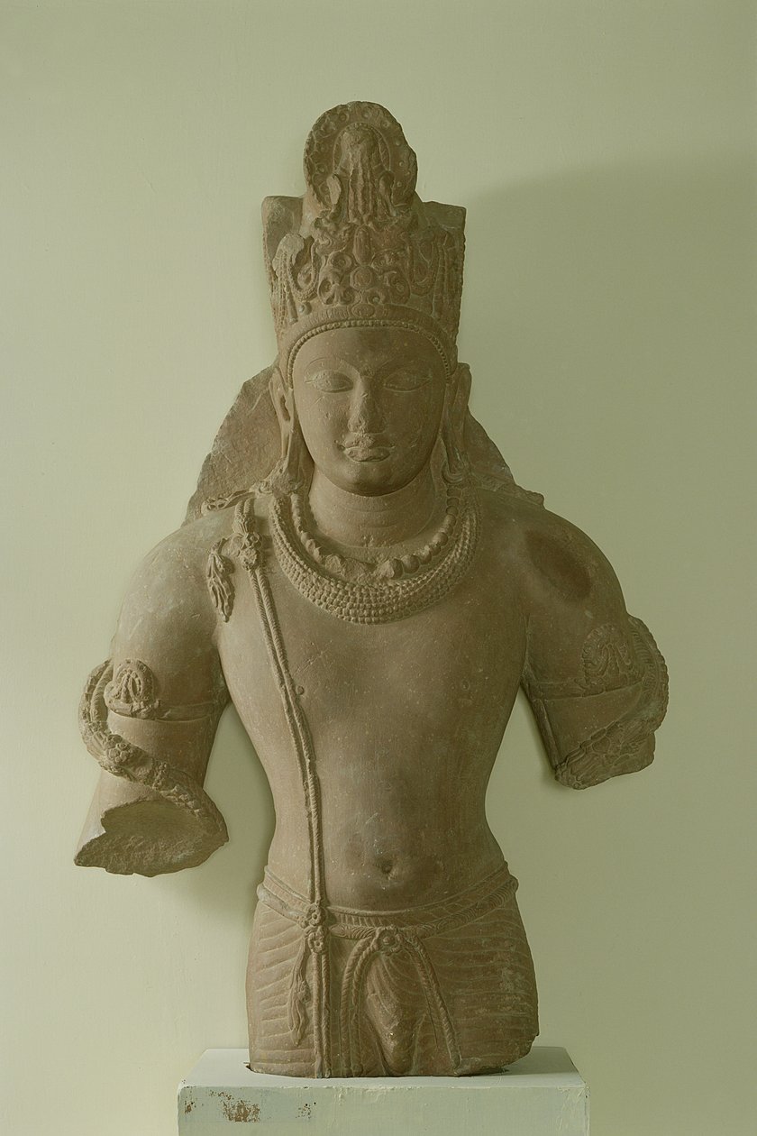 Lord Vishnun hahmo, Mathura (punainen hiekkakivi) tekijältä Indian School