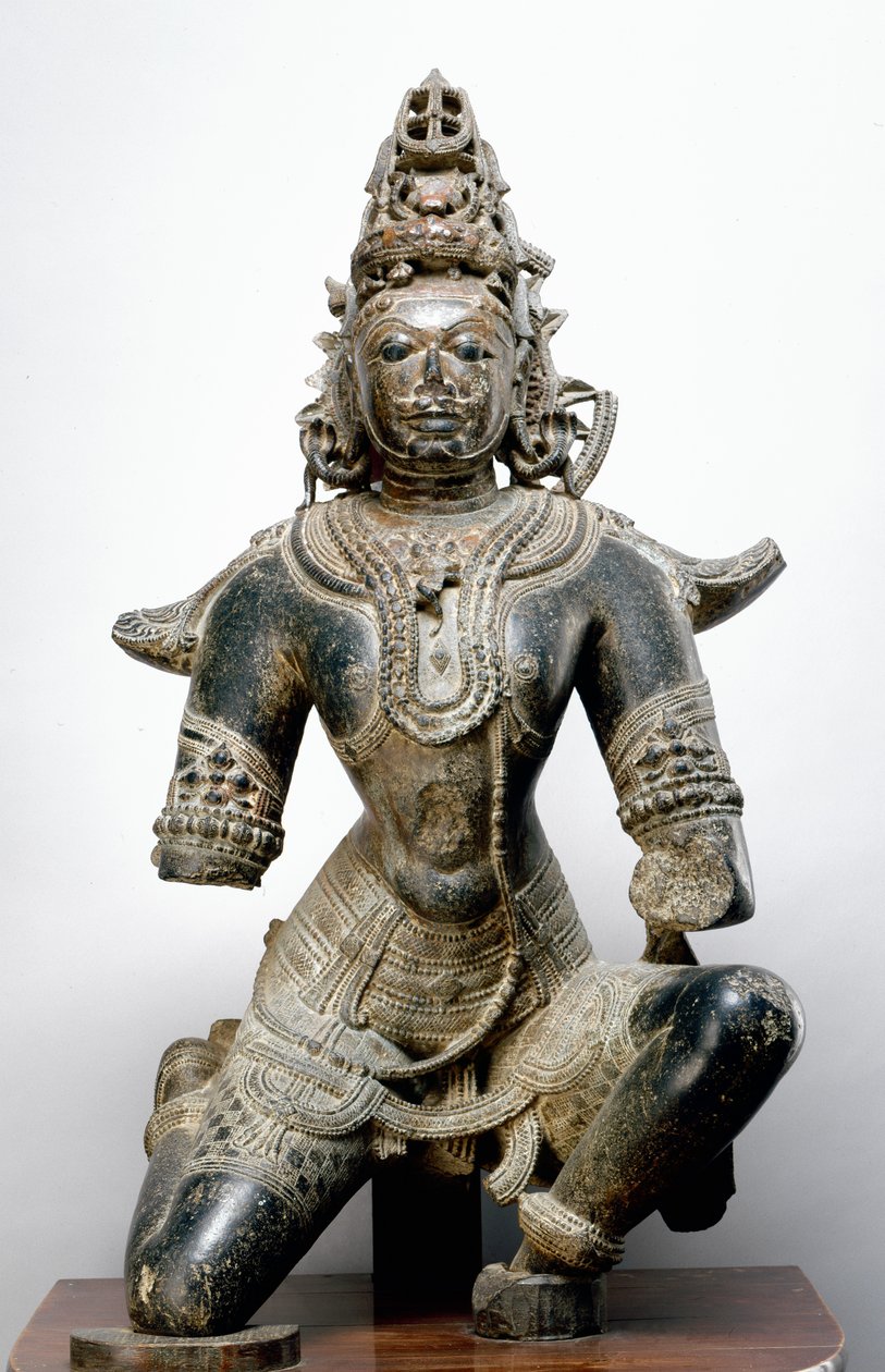 Garuda, Mandla Fortista, Madhya Pradeshista, 1200 jKr (musta kivi) tekijältä Indian School