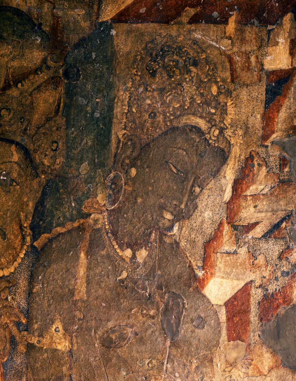 INDIAN ART: 19., 2. vuosisata eKr. (fresko). tekijältä Indian School