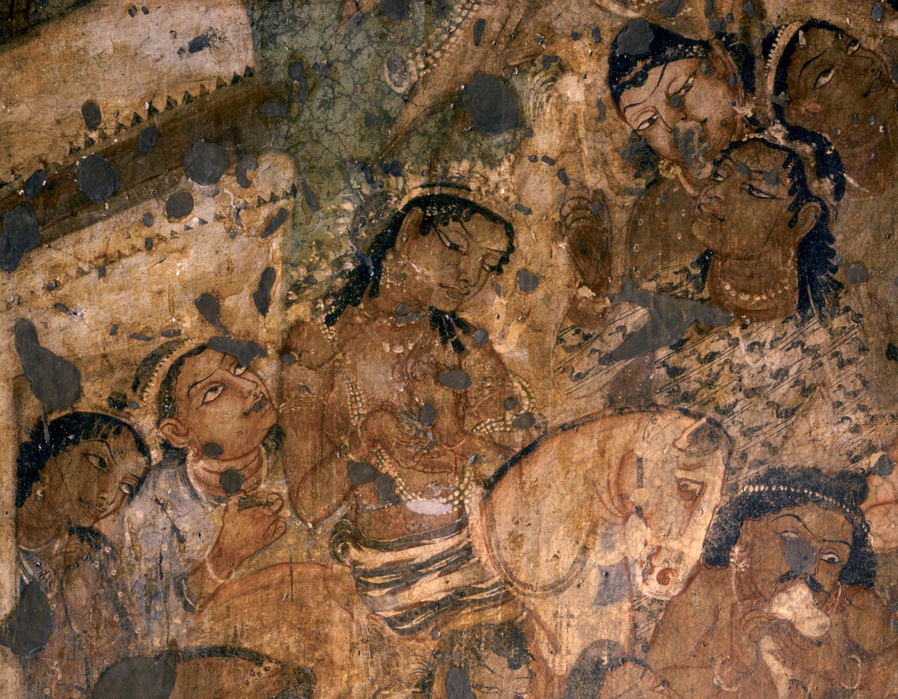 INDIAN ART: 19., 2. vuosisata eKr. (fresko). tekijältä Indian School