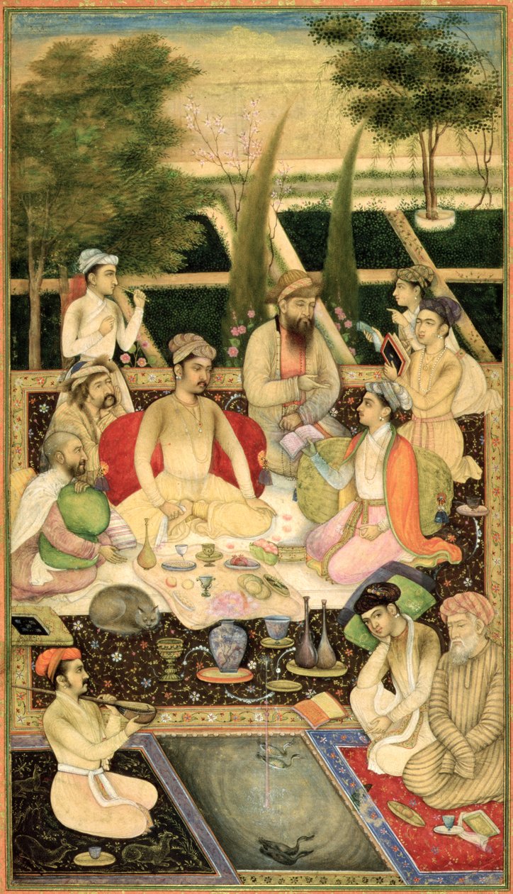 Sisään. 07A.8 Kaksi prinssiä puutarhassa, n.1615 tekijältä Indian School