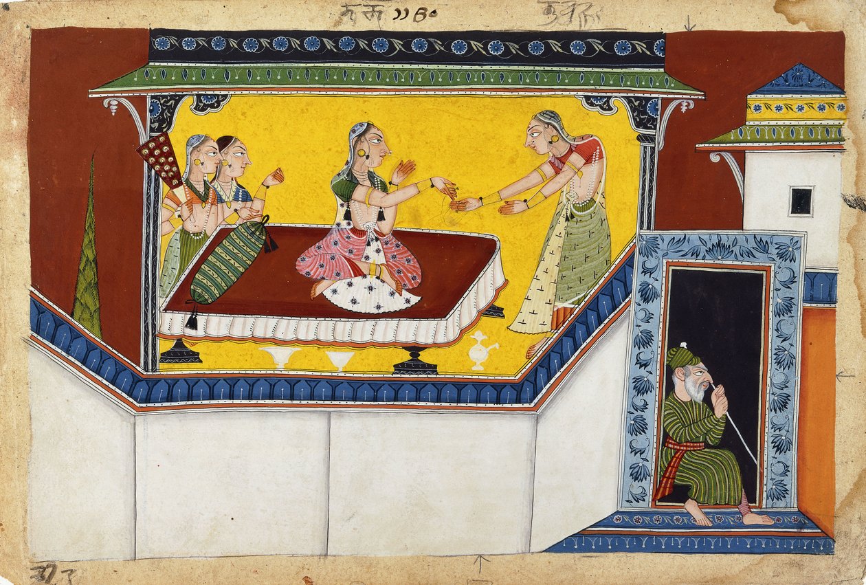 Kaikei, kuningas Dasharathan toinen kuningatar, palkitsee kyttyräselkäisen Madiservan Mantharan, C10-200 tekijältä Indian School