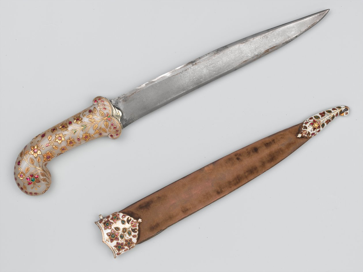 Khanjar, joka kuului Tipu Sultan, otettu Seringapatamissa, noin 1799 tekijältä Indian School