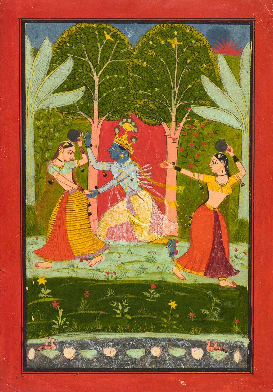 Krishna perii veron gopeilta, noin 1660 tekijältä Indian School