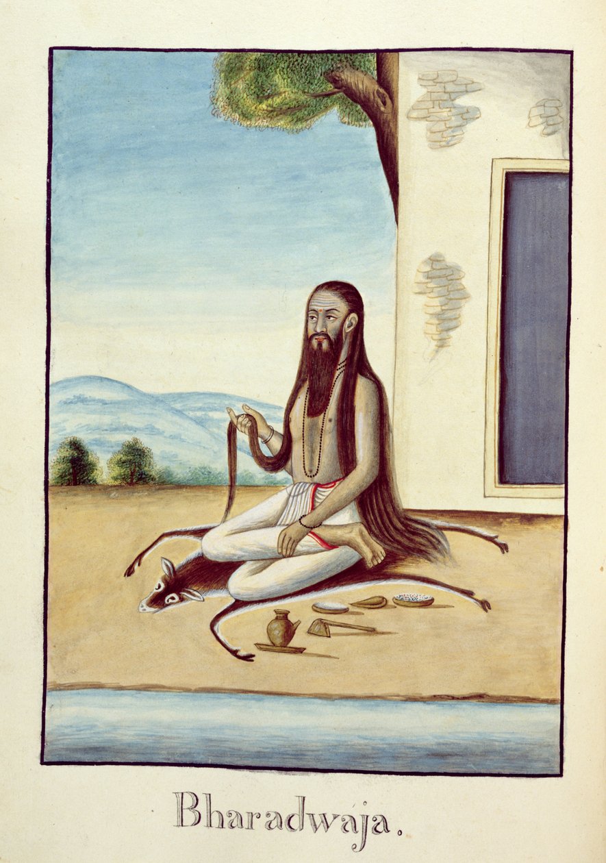 MSS EUR C 116/1 f.158 Viisa, Bharadwaja, hindu-eeposesta "Adhyatma Ramayana" tekijältä Indian School