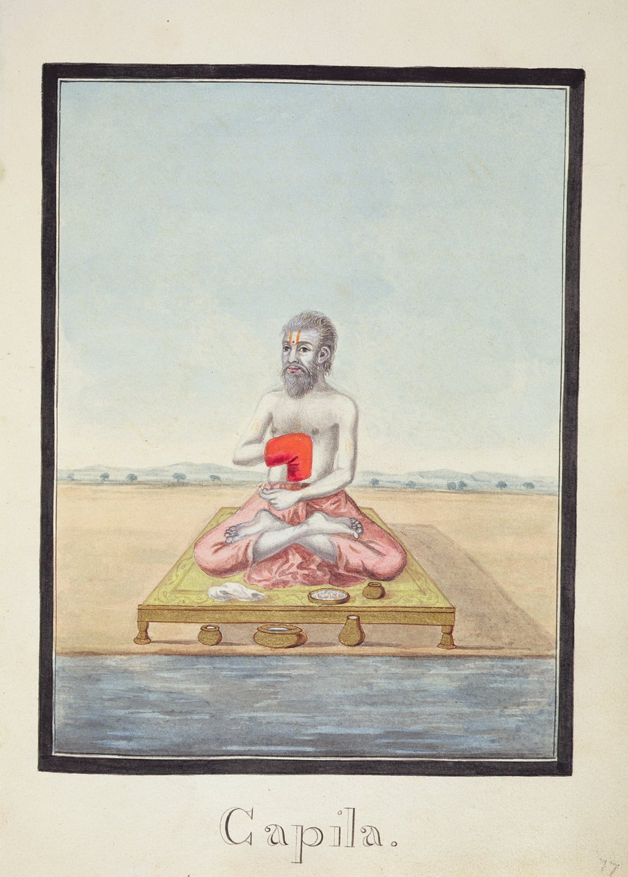 MSS EUR C 116/1 f.77r Salvia, Kapila, hindu-eeposesta "Adhyatma Ramayana" tekijältä Indian School