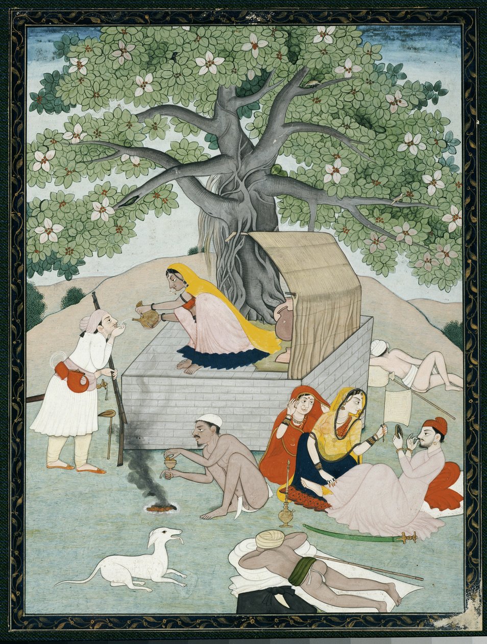 Miniatyyri albumista, Kangra tekijältä Indian School