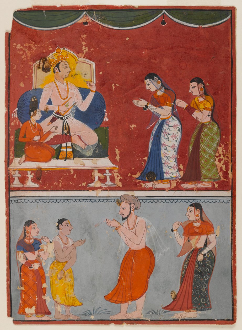 Sivu tuntemattomasta sarjasta, n. 1650 (läpinäkymätön wc paperilla) tekijältä Indian School