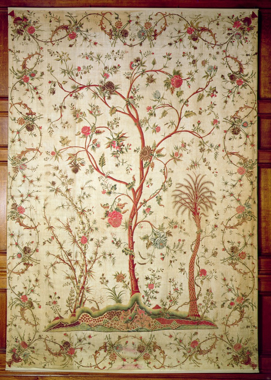 Palampore tai peitto Coromandel Coastilta, n. 1770 (chintz) tekijältä Indian School