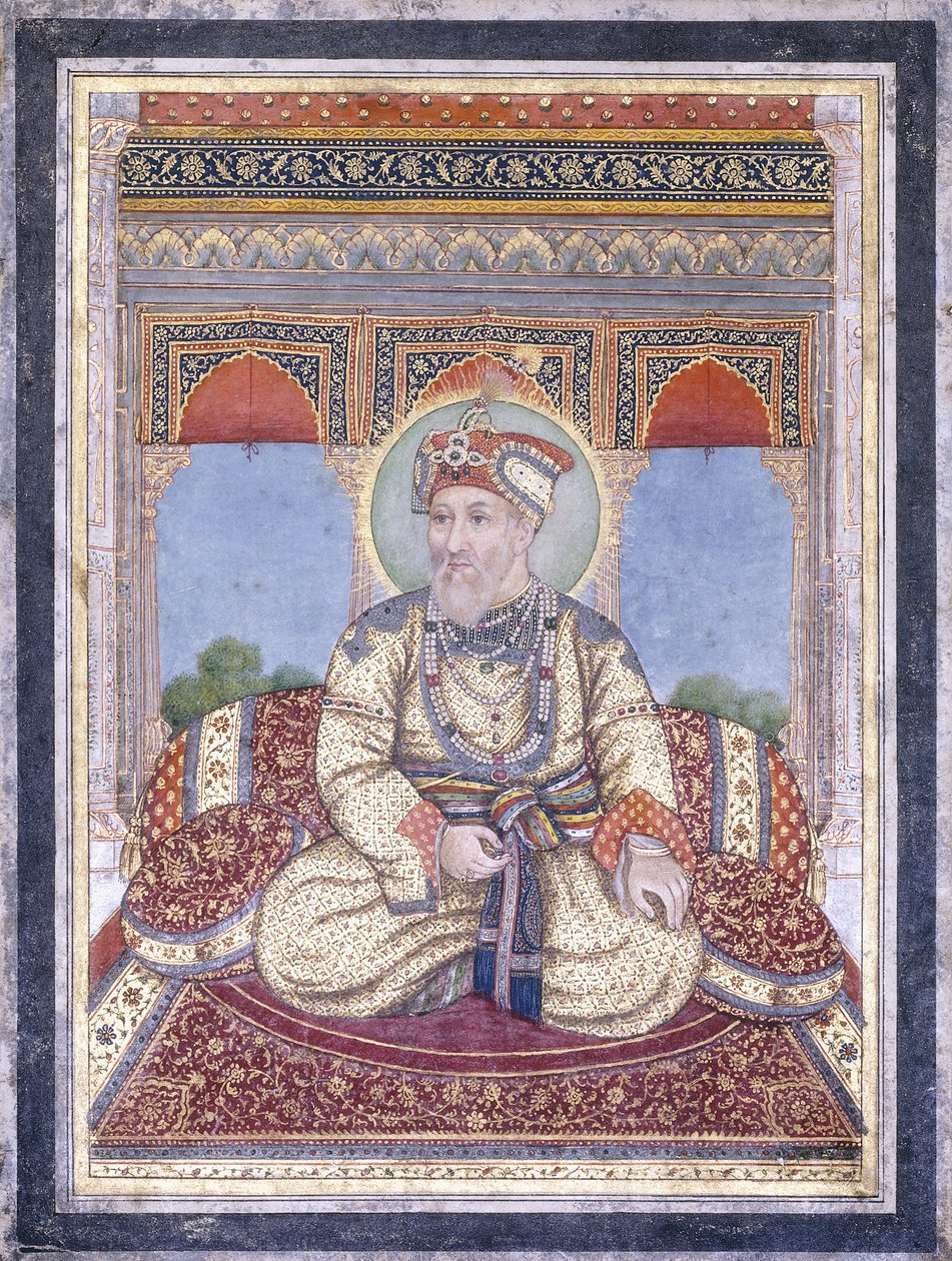 Akbar Shah II:n muotokuva, 1800-luvun alku tekijältä Indian School